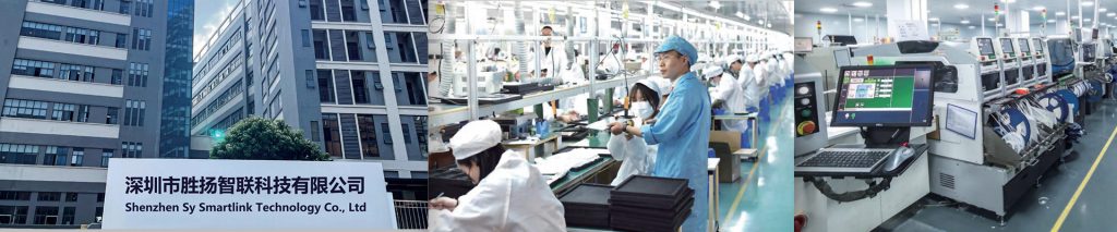 Computer hardware manufacturer and electronics assembly factory workshop